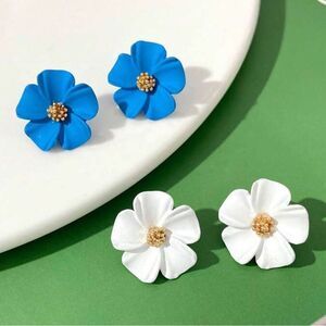 Blue Flower Earrings A1321